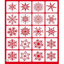 16 Pochoirs Flocons de Neige