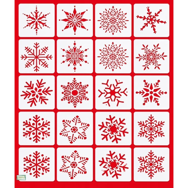 16 Pochoirs Flocons de Neige
