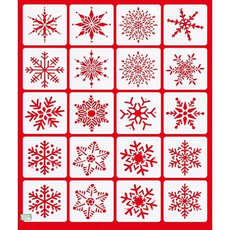16 Pochoirs Flocons de Neige