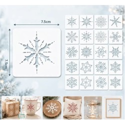 16 Pochoirs Flocons de Neige