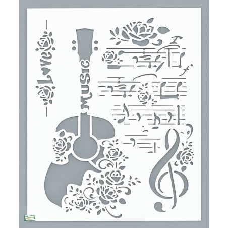 1 GRAND Pochoir Musique
