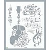 1 GRAND Pochoir Musique
