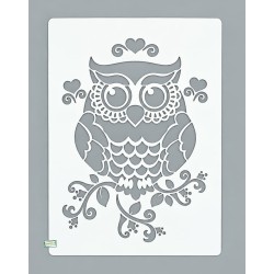 1 GRAND Pochoir Hibou