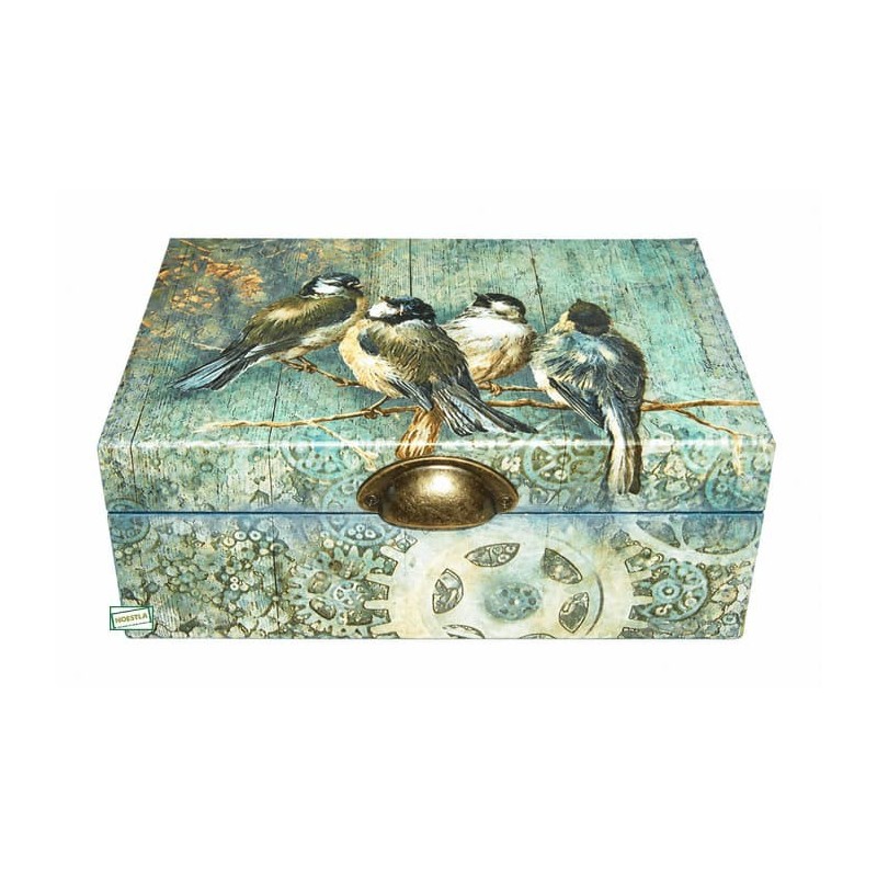 Boite Les Oiseaux serviettage