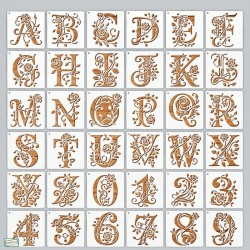 36 Pochoirs Alphabet Loisirs créatifs-1