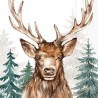 1 serviette Le Cerf -85