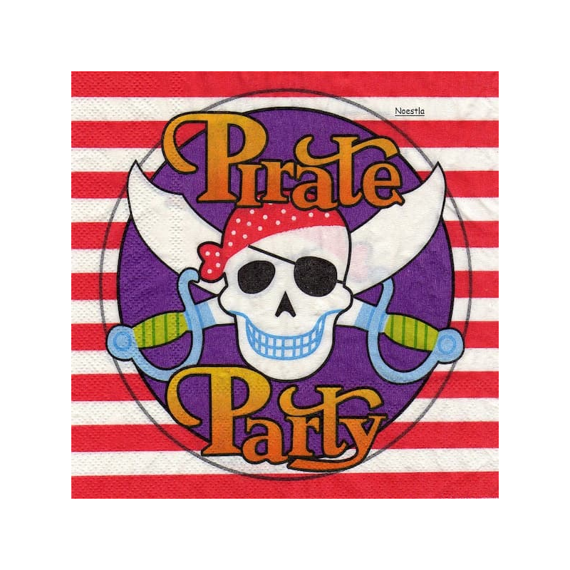 1 serviette papier Pirate -1