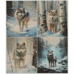papier de riz Les Loups-RE5989