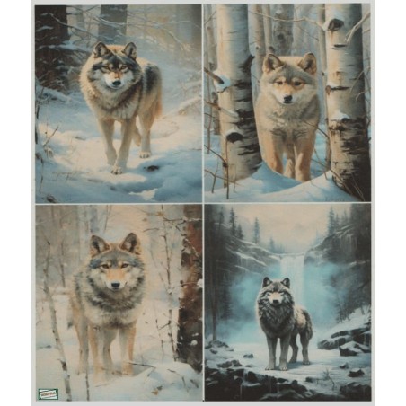 papier de riz Les Loups-RE5989