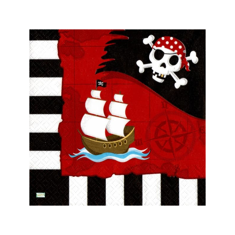 1 serviette papier Pirate -6