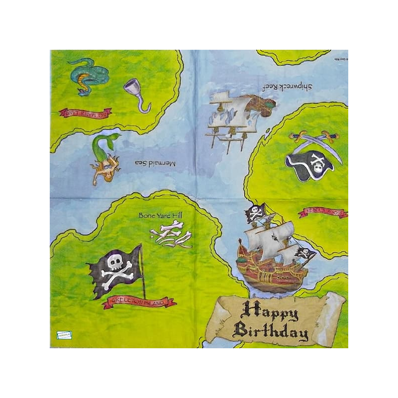 1 serviette papier Pirate -8