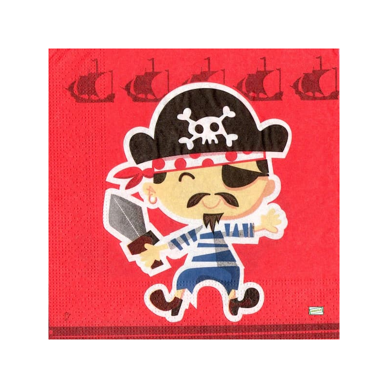 1 serviette papier Pirate -11