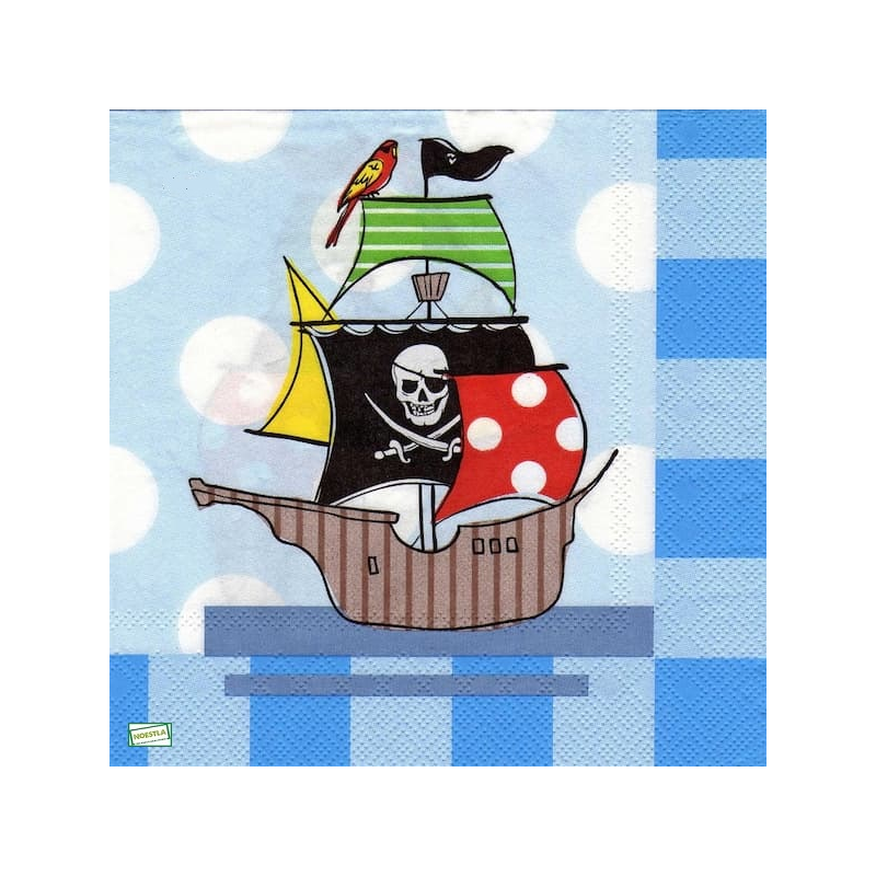 1 serviette papier Pirate -16