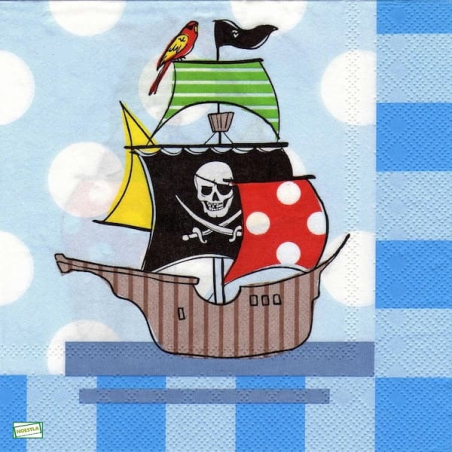 1 serviette papier Pirate -16