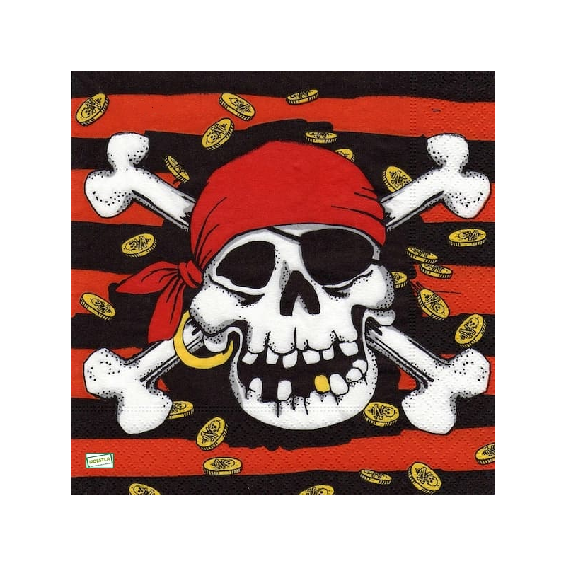 1 serviette papier Pirate -17
