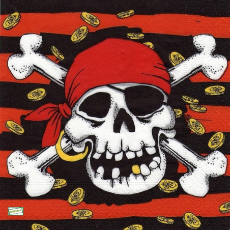 1 serviette papier Pirate -17
