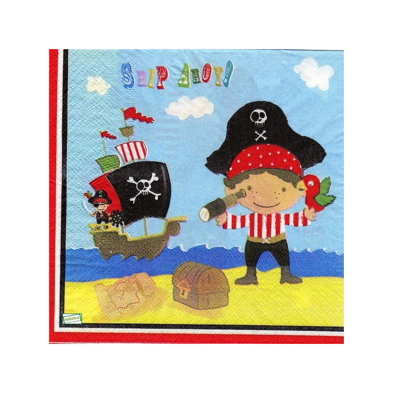1 serviette papier Pirate -22