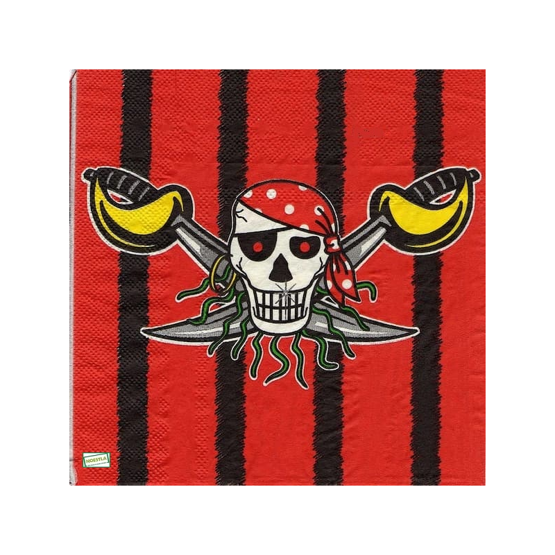 1 serviette papier Pirate -23