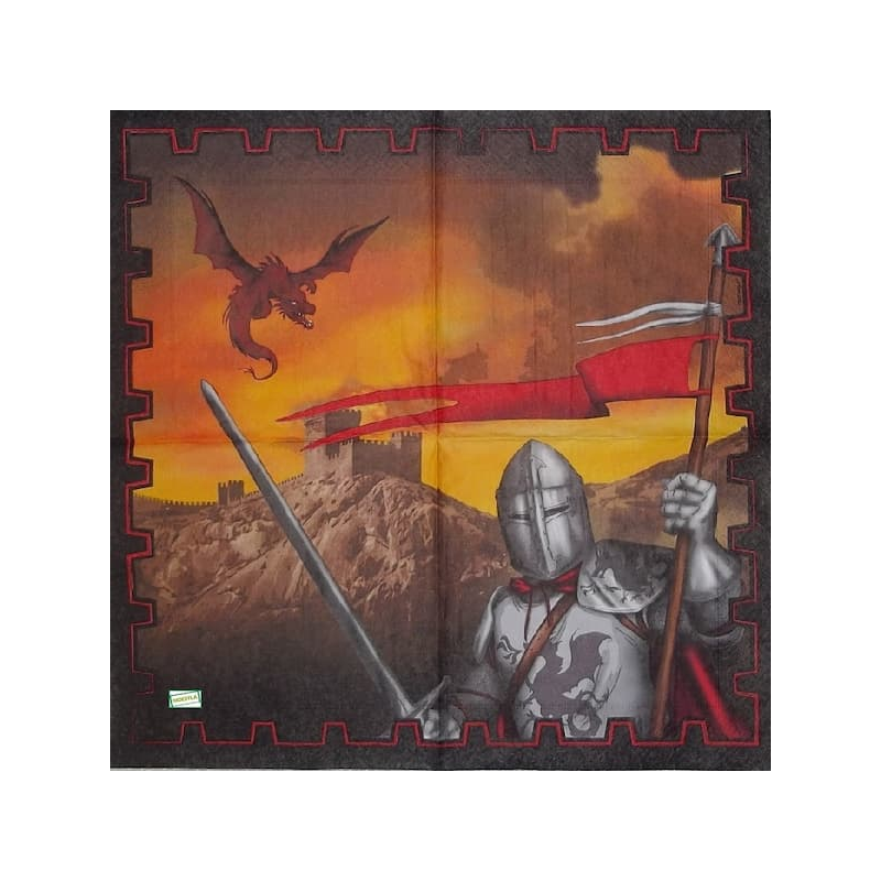 1serviette papier Chevalier-26