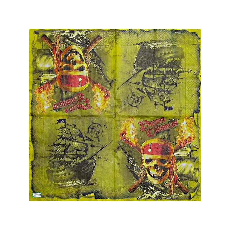 1 serviette papier Pirate -31