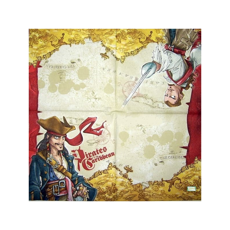 1 serviette papier Pirate -32