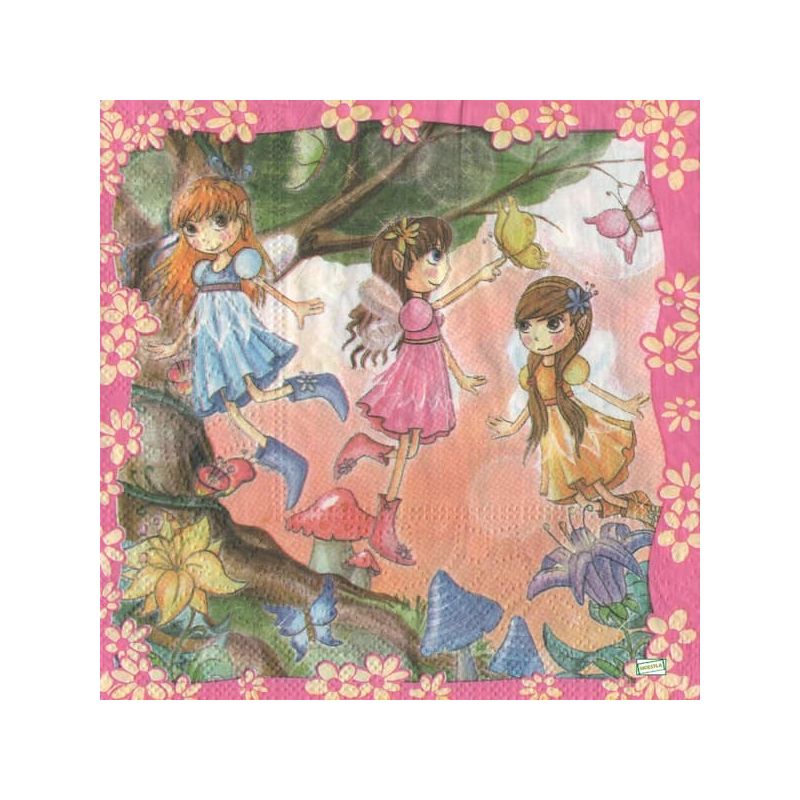 1serviette papier Les Fées-13