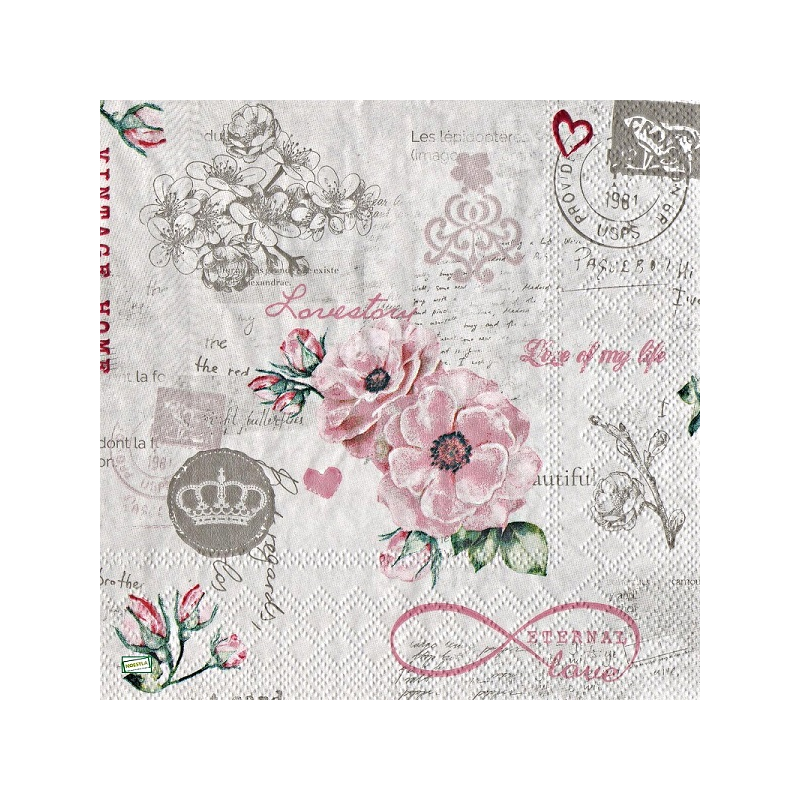 1serviette papier Les Roses-15