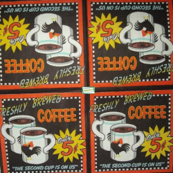 1 serviette papier Café -47