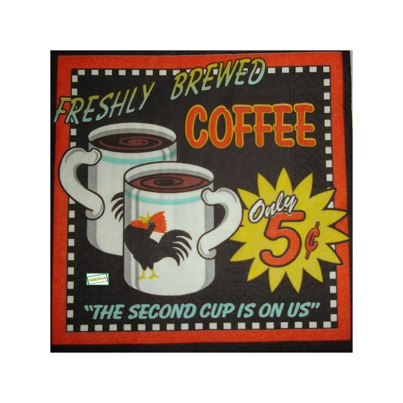 1 serviette papier Café -47