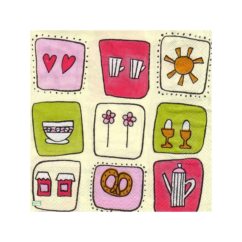 1 serviette Petit Déjeuner -48