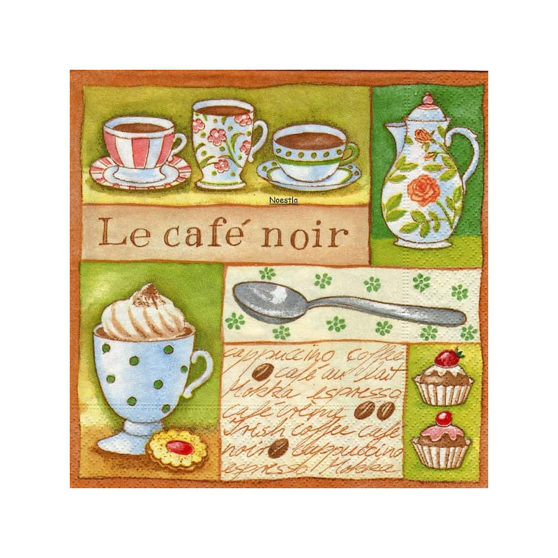 1 serviette Café Noir -64