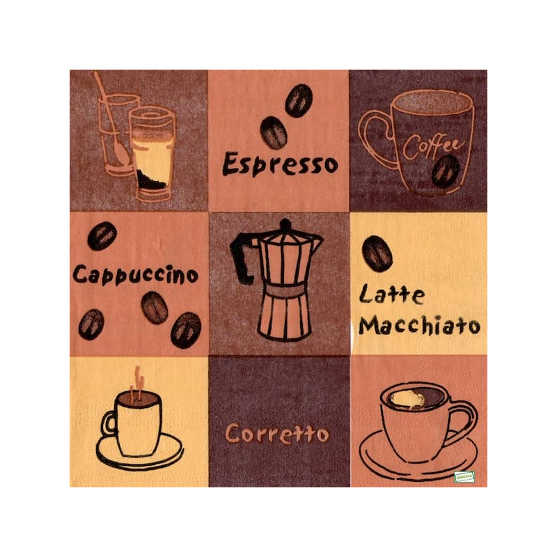 1 serviette Cappuccino -75