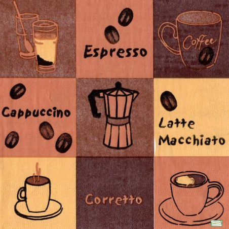 1 serviette Cappuccino -75