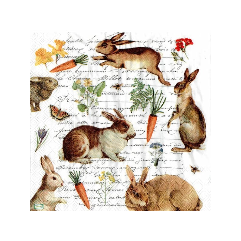 1serviette papier Les Lapins-15