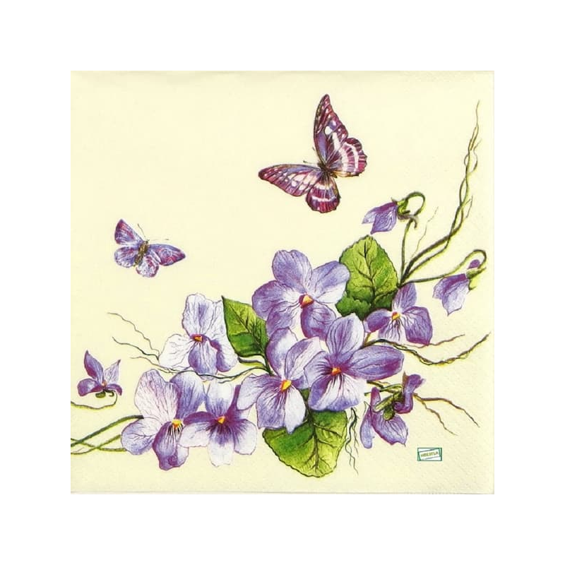 1serviette papier Violettes-2