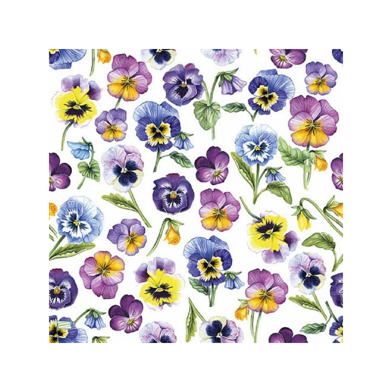 1serviette papier Pensées-3