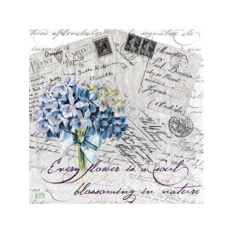 1serviette papier Violettes-6