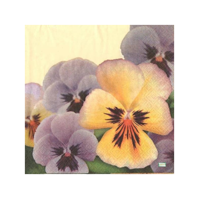 1serviette papier Pensées-7