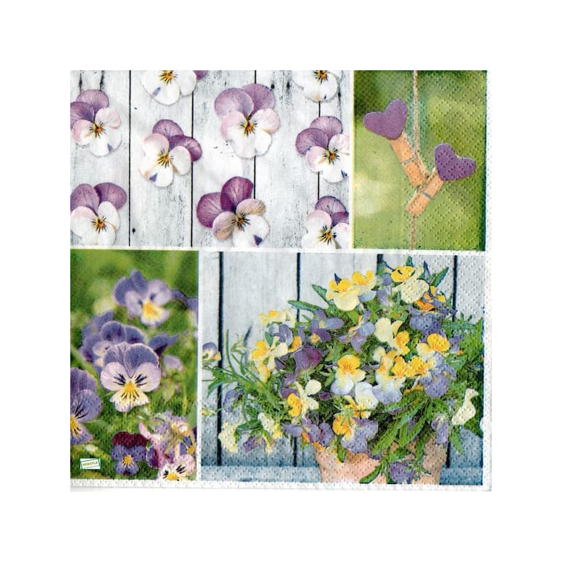 1serviette papier Pensées-8