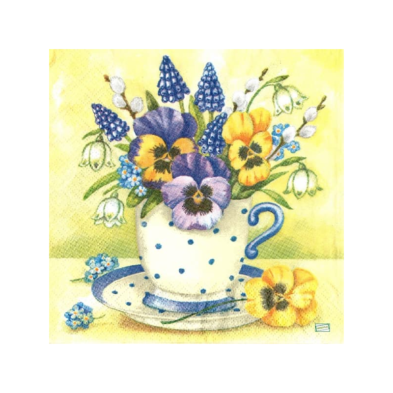 1serviette papier Pensées-14