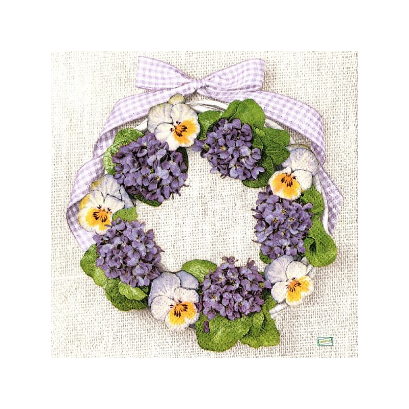 1serviette papier Pensées-22