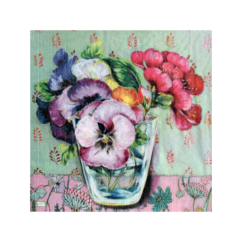 1serviette papier Pensées-23