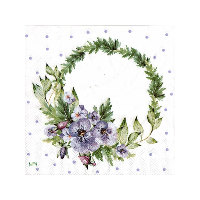 1serviette papier Pensées-25