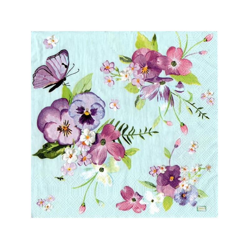 1serviette papier Pensées-27