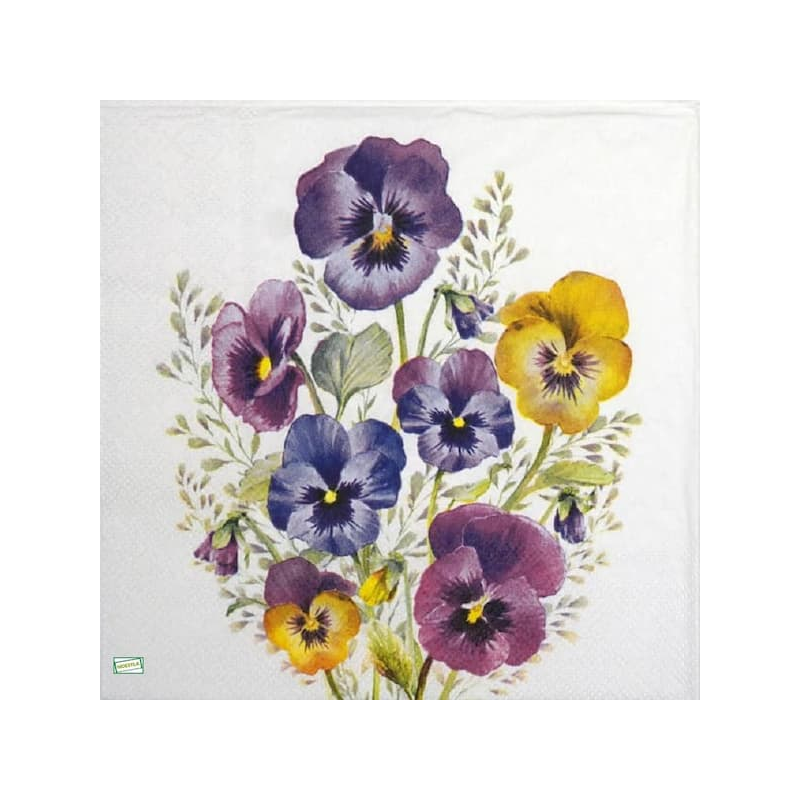 1serviette papier Pensées-30