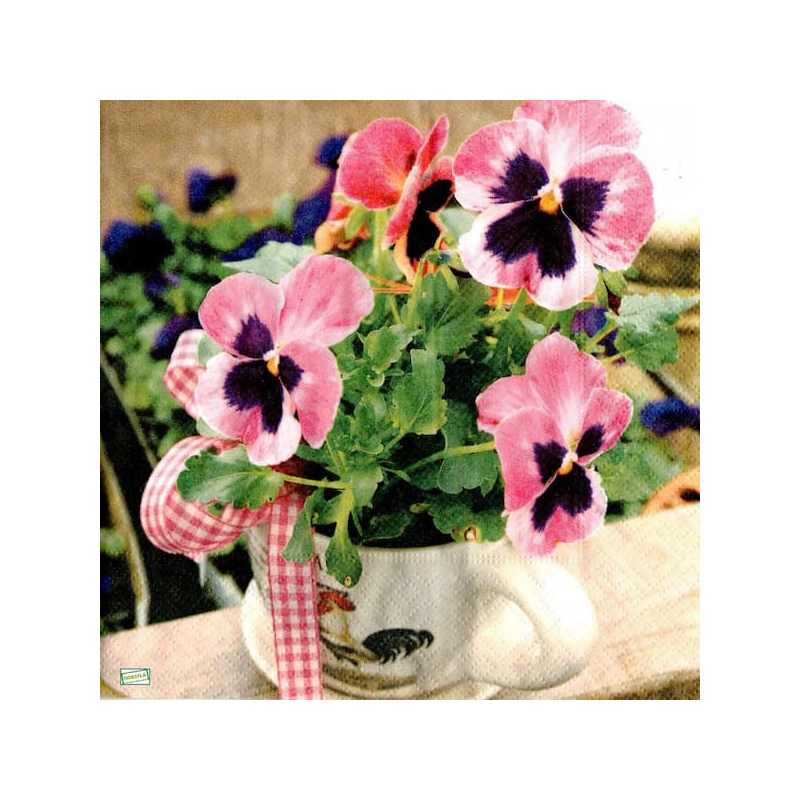 1serviette papier Pensées-35