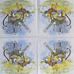 1serviette papier Poussins-6