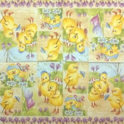 1serviette papier Poussins-10