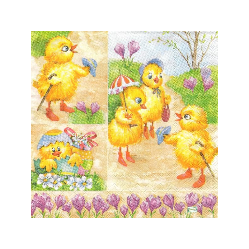 1serviette papier Poussins-10