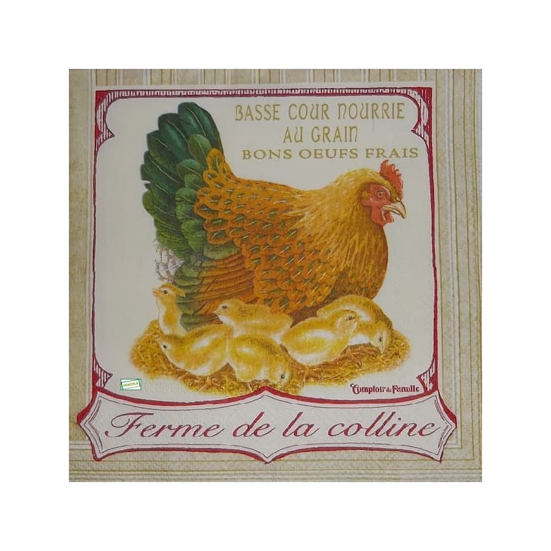 1serviette papier La Poule-12